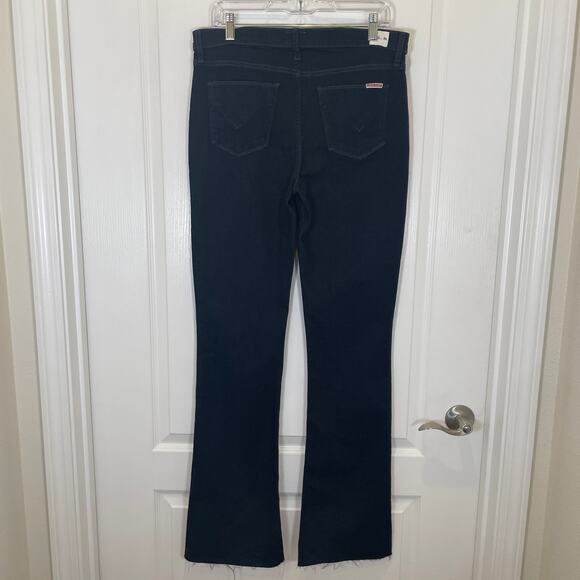 Hudson Jeans Natalie Midrise Bootcut Crop Dark Wash Lucky Raw Hem 30 - Picture 8 of 8